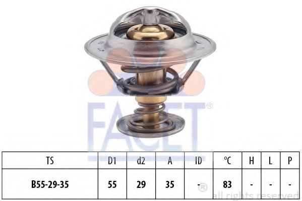 FACET 7.8323S Термостат, охлаждающая жидкость A8A (XUD7TE) для FIAT (Фиат) FACET 7.8323S Термостат, охлаждающая жидкость A8A (XUD7TE) для FIAT (Фиат)