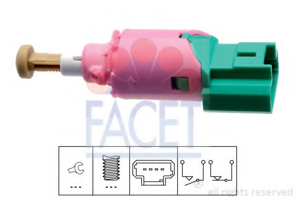 FACET 7.1235 Выключатель фонаря сигнала торможения M9R 824 для RENAULT LATITUDE (Рено Латитудэ) FACET 7.1235 Выключатель фонаря сигнала торможения M9R 824 для RENAULT LATITUDE (Рено Латитудэ)