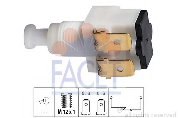 FACET 7.1010 Выключатель фонаря сигнала торможения A06 635 для VOLVO 340-360 (Вольво 340-360) FACET 7.1010 Выключатель фонаря сигнала торможения A06 635 для VOLVO 340-360 (Вольво 340-360)