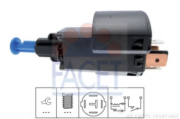 FACET 7.1181 Выключатель фонаря сигнала торможения для автомобилей с системой контроля за скоростью для OPEL VECTRA B (Опель Вектра б) FACET 7.1181 Выключатель фонаря сигнала торможения для автомобилей с системой контроля за скоростью для OPEL VECTRA B (Опель Вектра б)