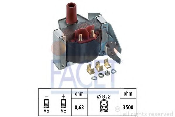 FACET 9.6032 Катушка зажигания WH для VOLKSWAGEN SCIROCCO (Фольксваген Сcироccо) FACET 9.6032 Катушка зажигания WH для VOLKSWAGEN SCIROCCO (Фольксваген Сcироccо)