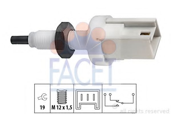 FACET 7.1067 Выключатель фонаря сигнала торможения AR 30747 для FIAT DUNA (Фиат Дуна) FACET 7.1067 Выключатель фонаря сигнала торможения AR 30747 для FIAT DUNA (Фиат Дуна)