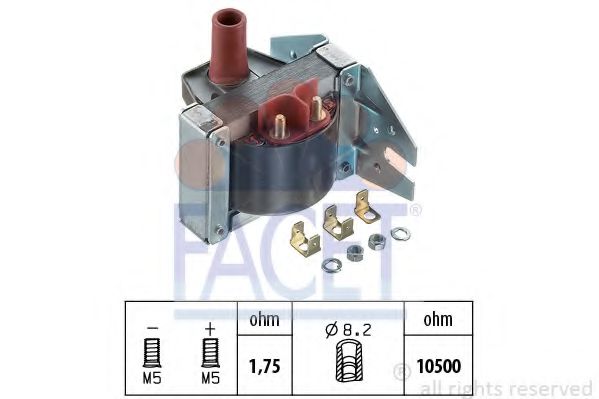 FACET 9.6001D Катушка зажигания AR 01608 X для RENAULT ENCORE (Рено Энcорэ) FACET 9.6001D Катушка зажигания AR 01608 X для RENAULT ENCORE (Рено Энcорэ)