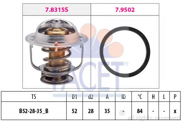 FACET 7.8315 Термостат, охлаждающая жидкость HDC для DAIHATSU FEROZA HARD TOP (Дайхатсу Фэроза хард топ) FACET 7.8315 Термостат, охлаждающая жидкость HDC для DAIHATSU FEROZA HARD TOP (Дайхатсу Фэроза хард топ)
