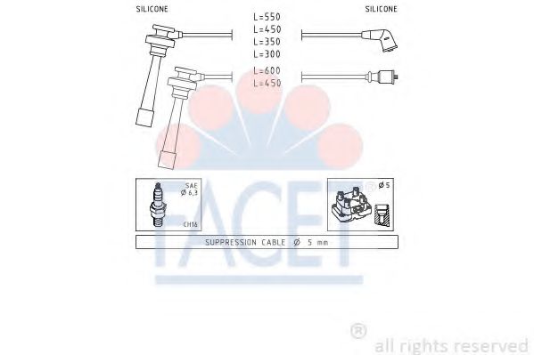 FACET 4.9344 Комплект проводов зажигания 6G74 (DOHC 24V) для MITSUBISHI MONTERO SPORT (Митсубиши/митсубиси Монтэро спорт) FACET 4.9344 Комплект проводов зажигания 6G74 (DOHC 24V) для MITSUBISHI MONTERO SPORT (Митсубиши/митсубиси Монтэро спорт)