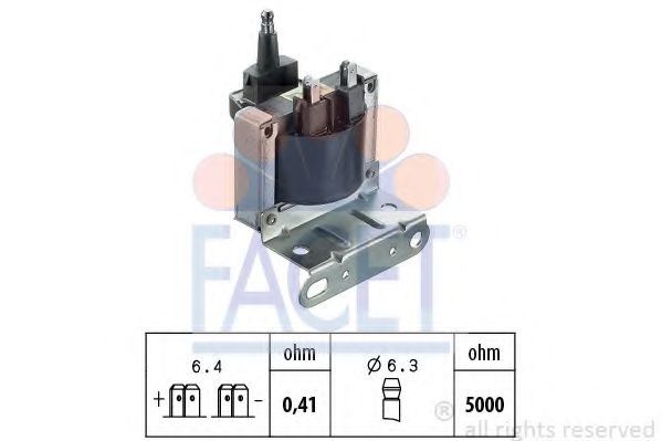 FACET 9.6010 Катушка зажигания 12 ST для OPEL CORSA A (Опель Cорса а) FACET 9.6010 Катушка зажигания 12 ST для OPEL CORSA A (Опель Cорса а)