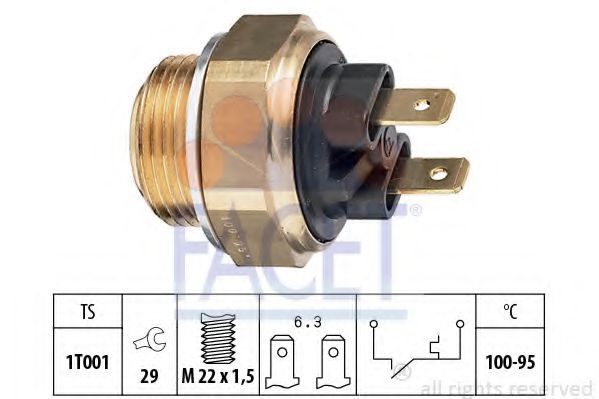 FACET 7.5019 Термовыключатель, вентилятор радиатора GLA для FORD FIESTA (Форд Фиэста) FACET 7.5019 Термовыключатель, вентилятор радиатора GLA для FORD FIESTA (Форд Фиэста)