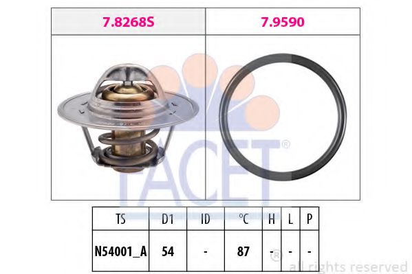 FACET 7.8268 Термостат, охлаждающая жидкость CCSA для VOLKSWAGEN NOVO FUSCA (Фольксваген Ноvо фусcа) FACET 7.8268 Термостат, охлаждающая жидкость CCSA для VOLKSWAGEN NOVO FUSCA (Фольксваген Ноvо фусcа)