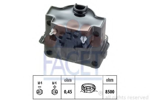 FACET 9.6097 Катушка зажигания 4A-LC для TOYOTA COROLLA SPRINTER (Тойота/тоета Cоролла спринтэр) FACET 9.6097 Катушка зажигания 4A-LC для TOYOTA COROLLA SPRINTER (Тойота/тоета Cоролла спринтэр)