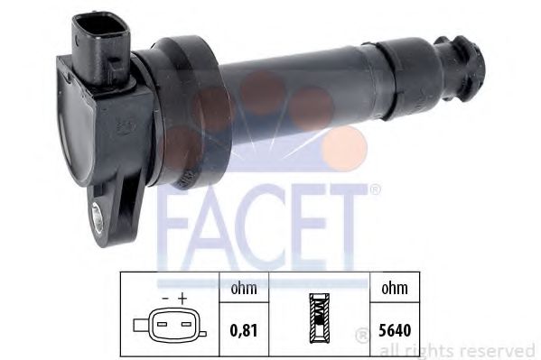 FACET 9.6395 Катушка зажигания G4FA для HYUNDAI ELANTRA (Хендай Элантра) FACET 9.6395 Катушка зажигания G4FA для HYUNDAI ELANTRA (Хендай Элантра)