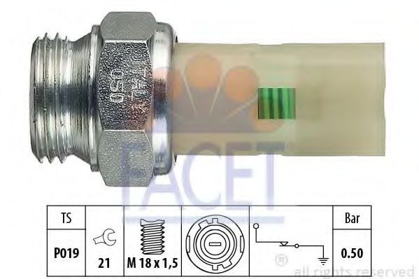 FACET 7.0075 Датчик давления масла J7R 750 для RENAULT SAFRANE (Рено Сафранэ) FACET 7.0075 Датчик давления масла J7R 750 для RENAULT SAFRANE (Рено Сафранэ)