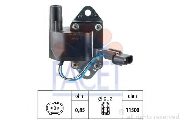 FACET 9.6184 Катушка зажигания 4G15 для MITSUBISHI LANCER IV (Митсубиши/митсубиси Ланcэр иv) FACET 9.6184 Катушка зажигания 4G15 для MITSUBISHI LANCER IV (Митсубиши/митсубиси Ланcэр иv)