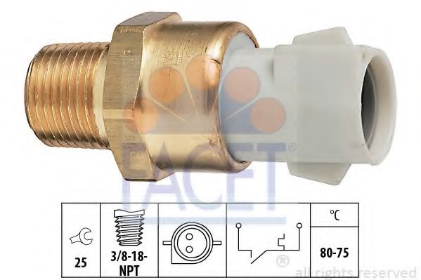FACET 7.5052 Термовыключатель, вентилятор радиатора F6D для FORD ORION II (Форд Орион 2) FACET 7.5052 Термовыключатель, вентилятор радиатора F6D для FORD ORION II (Форд Орион 2)