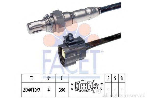 FACET 10.7560 Лямбда-зонд<br >для транспортного средства с коробкой передач 