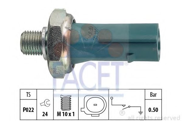 FACET 7.0196 Датчик давления масла CAXA для AUDI (Ауди) FACET 7.0196 Датчик давления масла CAXA для AUDI (Ауди)