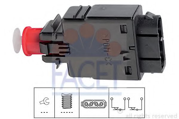 FACET 7.1081 Выключатель фонаря сигнала торможения M21 D24 (246DA) для BMW 7 (Бмв 7) FACET 7.1081 Выключатель фонаря сигнала торможения M21 D24 (246DA) для BMW 7 (Бмв 7)