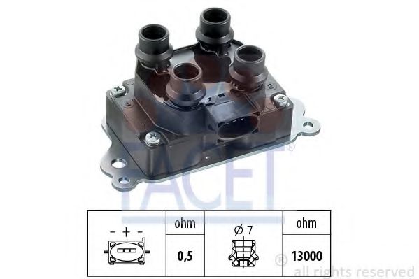 FACET 9.6264 Катушка зажигания GUD для FORD FIESTA (Форд Фиэста) FACET 9.6264 Катушка зажигания GUD для FORD FIESTA (Форд Фиэста)
