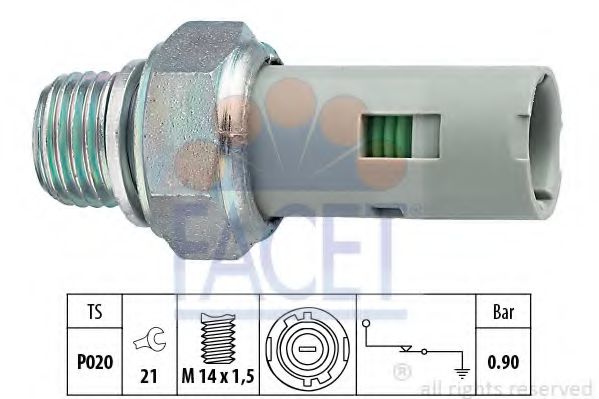 FACET 7.0153 Датчик давления масла D4F 732 для DACIA SANDERO (Дача Сандэро) FACET 7.0153 Датчик давления масла D4F 732 для DACIA SANDERO (Дача Сандэро)