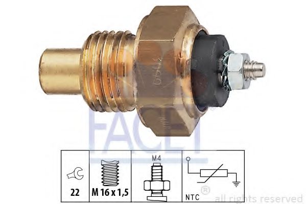 FACET 7.3099 Датчик, температура масла; Датчик, температура масла B6D (XU5JA) для PEUGEOT 205 II (Пежо 205 2) FACET 7.3099 Датчик, температура масла; Датчик, температура масла B6D (XU5JA) для PEUGEOT 205 II (Пежо 205 2)