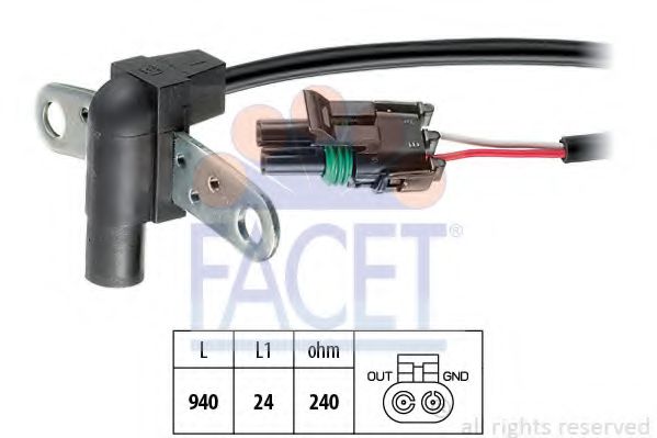 FACET 9.0010 Датчик импульсов; Датчик импульсов, маховик C1J 768 для RENAULT SUPER 5 (Рено Супэр 5) FACET 9.0010 Датчик импульсов; Датчик импульсов, маховик C1J 768 для RENAULT SUPER 5 (Рено Супэр 5)