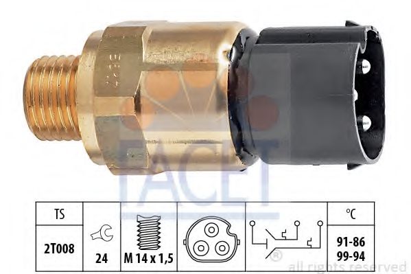 FACET 7.5617 Термовыключатель, вентилятор радиатора M40 B16 (164E1) для BMW 7 (Бмв 7) FACET 7.5617 Термовыключатель, вентилятор радиатора M40 B16 (164E1) для BMW 7 (Бмв 7)