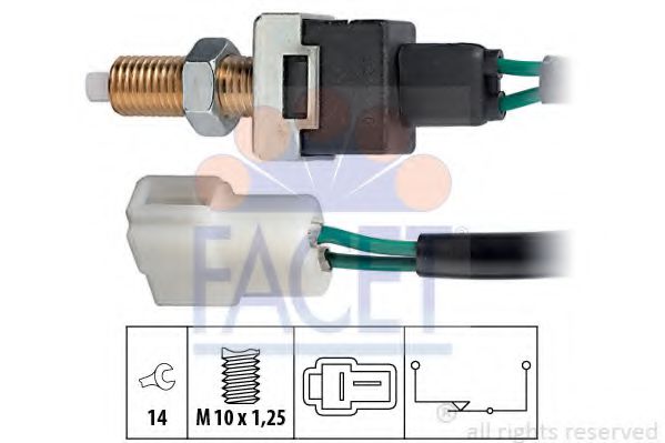 FACET 7.1022 Выключатель фонаря сигнала торможения 1C для HYUNDAI GRACE (Хендай Граcэ) FACET 7.1022 Выключатель фонаря сигнала торможения 1C для HYUNDAI GRACE (Хендай Граcэ)