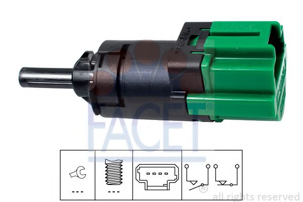 FACET 7.1283 Выключатель фонаря сигнала торможения 5FS (EP6C) для PEUGEOT 301 (Пежо 301) FACET 7.1283 Выключатель фонаря сигнала торможения 5FS (EP6C) для PEUGEOT 301 (Пежо 301)