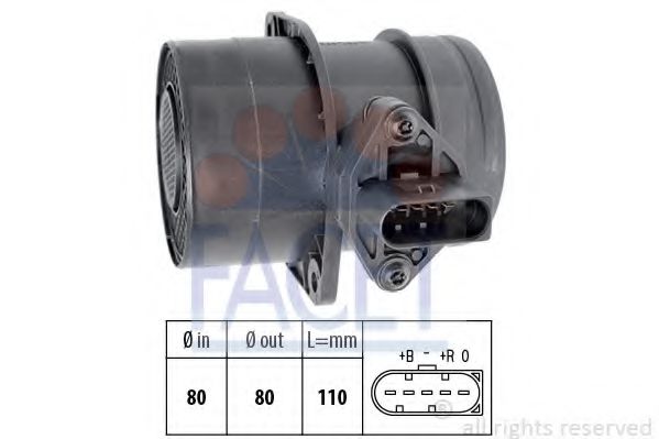 FACET 10.1191 Расходомер воздуха BWV для MITSUBISHI LANCER (Митсубиши/митсубиси Ланcэр) FACET 10.1191 Расходомер воздуха BWV для MITSUBISHI LANCER (Митсубиши/митсубиси Ланcэр)