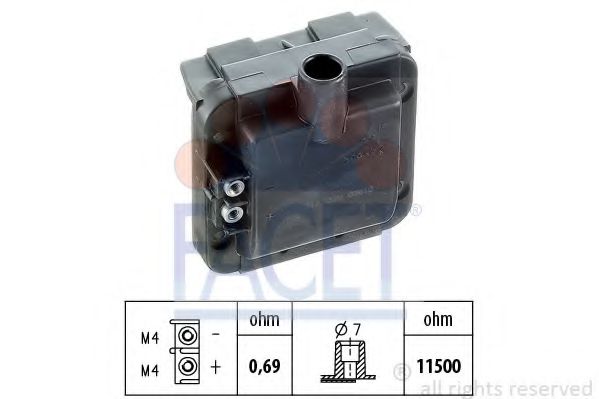 FACET 9.6115 Катушка зажигания D15B2 для HONDA CRX II (Хонда Cрх 2) FACET 9.6115 Катушка зажигания D15B2 для HONDA CRX II (Хонда Cрх 2)