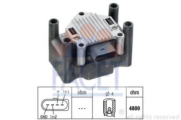 FACET 9.8120 Элемент катушки зажигания CBZB для VOLKSWAGEN BORA (Фольксваген Бора) FACET 9.8120 Элемент катушки зажигания CBZB для VOLKSWAGEN BORA (Фольксваген Бора)