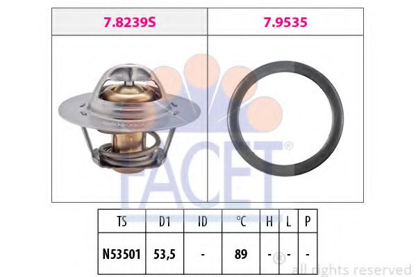 FACET 7.8630 Термостат, охлаждающая жидкость B6D (XU5JA) для PEUGEOT 205 II (Пежо 205 2) FACET 7.8630 Термостат, охлаждающая жидкость B6D (XU5JA) для PEUGEOT 205 II (Пежо 205 2)