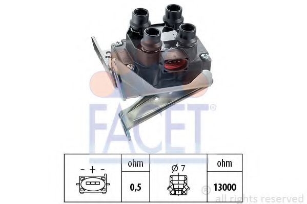 FACET 9.6199 Катушка зажигания RDB для FORD MONDEO (Форд Мондэо) FACET 9.6199 Катушка зажигания RDB для FORD MONDEO (Форд Мондэо)