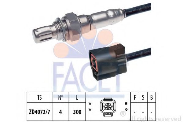 FACET 10.7364 Лямбда-зонд<br >4G13 (12V) 