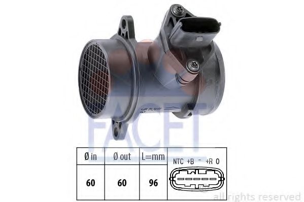 FACET 10.1158 Расходомер воздуха 169 A1. 000 для HYUNDAI CLICK (Хендай Cлиcк) FACET 10.1158 Расходомер воздуха 169 A1. 000 для HYUNDAI CLICK (Хендай Cлиcк)