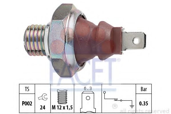 FACET 7.0026 Датчик давления масла M10 B16 (164VB) для BMW 7 (Бмв 7) FACET 7.0026 Датчик давления масла M10 B16 (164VB) для BMW 7 (Бмв 7)