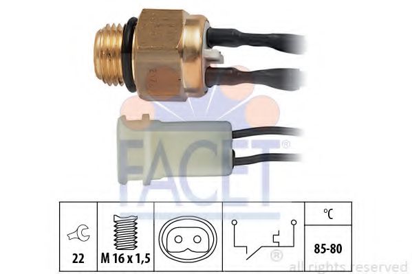 FACET 7.5217 Термовыключатель, вентилятор радиатора 4G13 (8V) для MITSUBISHI LANCER IV (Митсубиши/митсубиси Ланcэр иv) FACET 7.5217 Термовыключатель, вентилятор радиатора 4G13 (8V) для MITSUBISHI LANCER IV (Митсубиши/митсубиси Ланcэр иv)