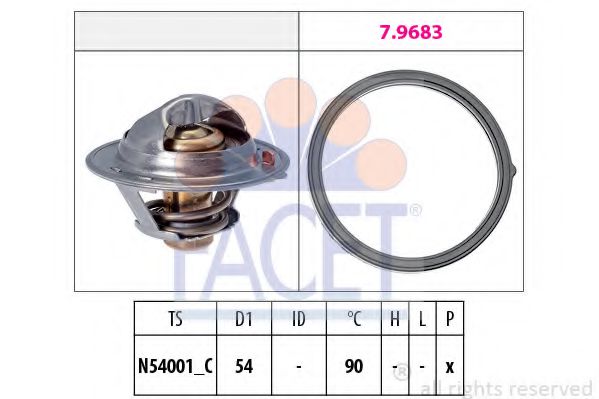 FACET 7.8802 Термостат, охлаждающая жидкость D4FC для KIA RIO III (Киа Рио 3) FACET 7.8802 Термостат, охлаждающая жидкость D4FC для KIA RIO III (Киа Рио 3)