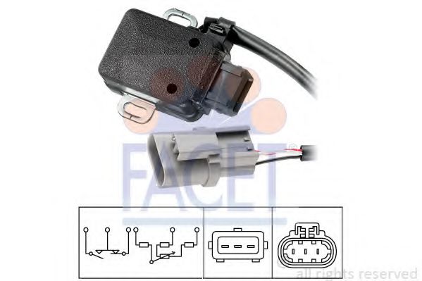 FACET 10.5008 Датчик, положение дроссельной заслонки<br >для автомобиля с автоматической коробкой передач 