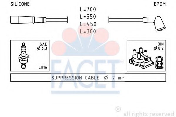 FACET 4.9789 Комплект проводов зажигания KA24E для NISSAN NAVARA III (Ниссан Наvара 3) FACET 4.9789 Комплект проводов зажигания KA24E для NISSAN NAVARA III (Ниссан Наvара 3)