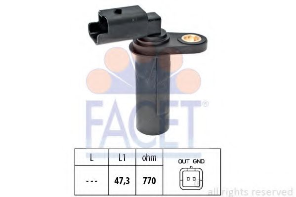 FACET 9.0538 Датчик импульсов; Датчик импульсов, маховик K9K 836 для DACIA SANDERO (Дача Сандэро) FACET 9.0538 Датчик импульсов; Датчик импульсов, маховик K9K 836 для DACIA SANDERO (Дача Сандэро)