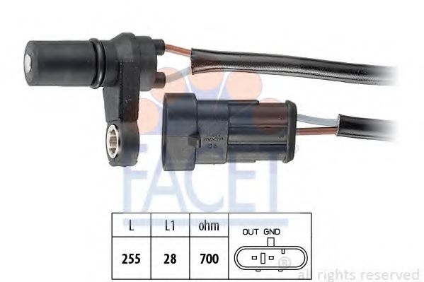 FACET 9.0493 Датчик частоты вращения, автоматическая коробка передач Выход для OPEL ASTRA F (Опель Астра ф) FACET 9.0493 Датчик частоты вращения, автоматическая коробка передач Выход для OPEL ASTRA F (Опель Астра ф)