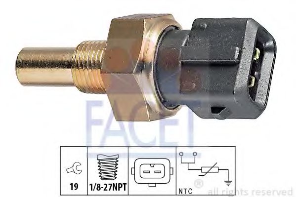 FACET 7.3119 Датчик, температура охлаждающей жидкости; Датчик, температура охлаждающей жидкости; Датчик, температура охлаждающей жидкости 14 K4C для ROVER 400 (Ровер 400) FACET 7.3119 Датчик, температура охлаждающей жидкости; Датчик, температура охлаждающей жидкости; Датчик, температура охлаждающей жидкости 14 K4C для ROVER 400 (Ровер 400)