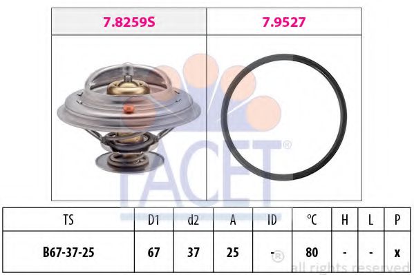 FACET 7.8259 Термостат, охлаждающая жидкость AAA для VOLKSWAGEN T4 MULTIVAN (Фольксваген Т4 мултиvан) FACET 7.8259 Термостат, охлаждающая жидкость AAA для VOLKSWAGEN T4 MULTIVAN (Фольксваген Т4 мултиvан)