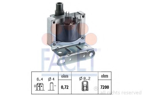 FACET 9.6094 Катушка зажигания JE215465 для OPEL OMEGA A (Опель Омэга а) FACET 9.6094 Катушка зажигания JE215465 для OPEL OMEGA A (Опель Омэга а)