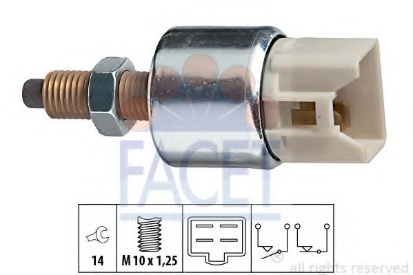FACET 7.1122 Выключатель фонаря сигнала торможения F22B8 для HONDA SHUTTLE (Хонда Шуттлэ) FACET 7.1122 Выключатель фонаря сигнала торможения F22B8 для HONDA SHUTTLE (Хонда Шуттлэ)