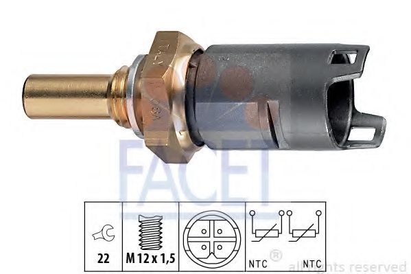 FACET 7.3274 Датчик, температура охлаждающей жидкости; Датчик, температура охлаждающей жидкости; Датчик, температура охлаждающей жидкости M43 B16 (164E2) для BMW (Бмв) FACET 7.3274 Датчик, температура охлаждающей жидкости; Датчик, температура охлаждающей жидкости; Датчик, температура охлаждающей жидкости M43 B16 (164E2) для BMW (Бмв)