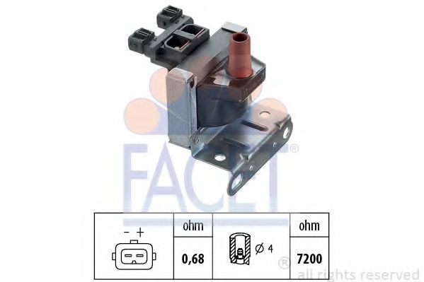 FACET 9.6091 Катушка зажигания WY для OPEL OMEGA A (Опель Омэга а) FACET 9.6091 Катушка зажигания WY для OPEL OMEGA A (Опель Омэга а)