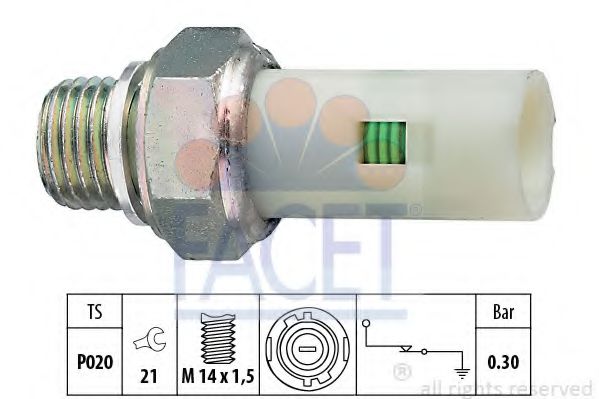 FACET 7.0076 Датчик давления масла C1C 700 для RENAULT SAFRANE (Рено Сафранэ) FACET 7.0076 Датчик давления масла C1C 700 для RENAULT SAFRANE (Рено Сафранэ)