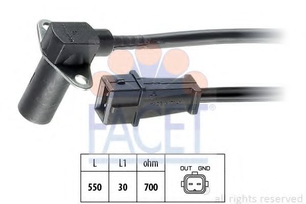 FACET 9.0002 Датчик импульсов; Датчик импульсов, маховик AR 67203 для ALFA-ROMEO (Алфа-ромэо) FACET 9.0002 Датчик импульсов; Датчик импульсов, маховик AR 67203 для ALFA-ROMEO (Алфа-ромэо)