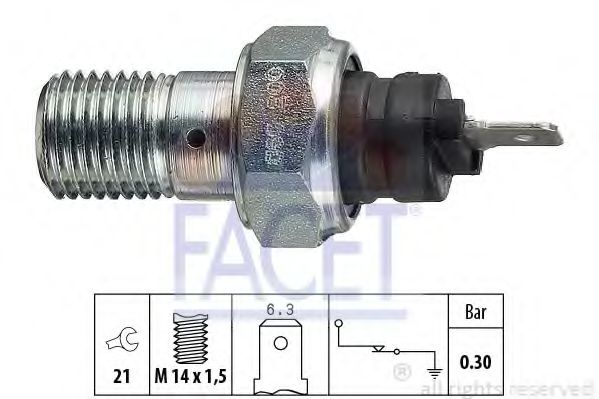 FACET 7.0003 Датчик давления масла 127 A5. 000 для FIAT STRADA II (Фиат Страда 2) FACET 7.0003 Датчик давления масла 127 A5. 000 для FIAT STRADA II (Фиат Страда 2)